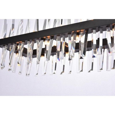 Black Crystal 24-Light Chandelier with Clear Royal Cut Prisms