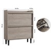 Shoe Cabinet with 2 Flip Drawers, Wooden Shoe Organizer with Adjustable Shelf, Shoe Storage for Entryway, Hidden Shoe - 2 of 4