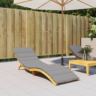 vidaXL Sun Lounger Cushion Gray 78.7Inchx23.6Inchx1.2Inch Fabric