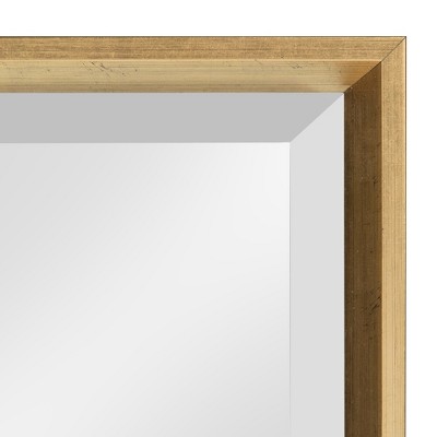 Gold 32" Square Wood Framed Full Length Dresser Mirror