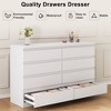 Molysoul 8 Drawer Dressers for Bedroom, Simple Chest of Drawers, Wood Closet Clothes Storage Dresser with Deep Drawers for Living Room,White - 4 of 4