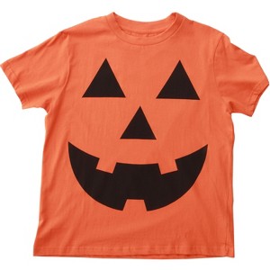 Whiskey and Oak Halloween Crew Neck T-Shirt for Men - Skeleton & Pumpkin - 100% Cotton - 1 of 4