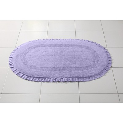 BrylaneHome Oval Ruffle Bath Rug