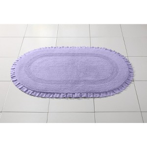 BrylaneHome Oval Ruffle Bath Rug - 1 of 4