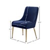Meridian Furniture,Owen Velvet Dining Chair, Set of 2 - 4 of 4