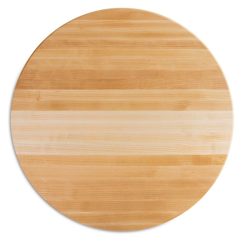 John Boos R18 R Board Wooden 1.5 Inch Thick Reversible Round Circular Carving Cutting Board, 3 of 8