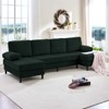 Mjkone 110" U-Shaped Sectional Sofa Couches with Double Chaises and Sleepable Armrests,Corduroy Upholstered 4-Seater Sofa - 4 of 4