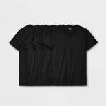 Men's 4+1 Bonus Pack Short Sleeve V Neck Undershirt - Goodfellow & Co™ Black