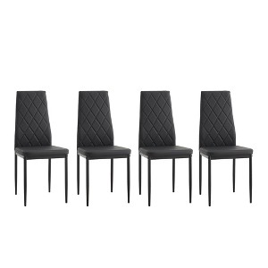 KWPZQEB Dining Chairs Set, Dining Room Chairs with Upholstered & High Back, Modern Armless Chairs for Living Room, Dining Room, Black - 1 of 4