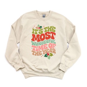 Simply Sage Market Women's Graphic Sweatshirt Most Wonderful Time Of Year Holly - 1 of 2