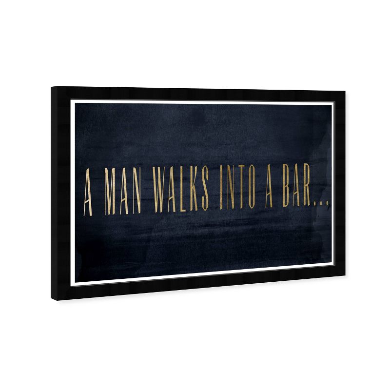 19&#34; x 13&#34; A Man Walks Into A Bar Motivational Quotes Framed Wall Art Black/Blue - Hatcher and Ethan, 5 of 8