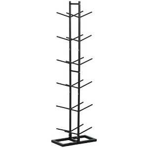 Soozier 12-Ball Sports Rack, Ball Holder Basketball Rack for Garage, Classroom or Gym, Athletic Gear Organizer - 1 of 4