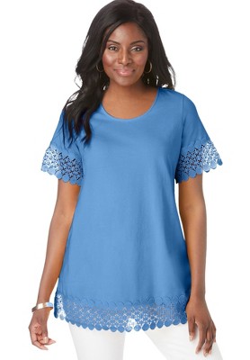 Jessica London Women's Plus Size Double Layered Dress - 22/24, Blue : Target