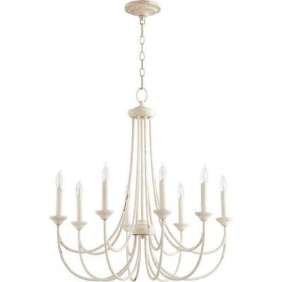 Quorum Lighting Brooks 8-Light Chandelier, Persian White, 8 Bulbs, 28.75 Width, 30 Height