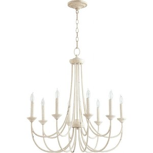Quorum Lighting Brooks 8-Light Chandelier, Persian White, 8 Bulbs, 28.75 Width, 30 Height - 1 of 1