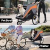 2-in-1 Bike Trailer & Push Cart for Pets - Detachable Bike Hitch & Push Handle Included£¬Dual Cup Pockets and Storage Bag, Holds Pets Up to 100 lbs - 4 of 4