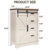 Farmhouse Storage Cabinet with Drawers and Sliding Door for Bathroom, Kitchen, Living Room - 2 of 4