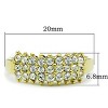 Slickblue Women's IP Gold Stainless Steel Ring, Clear Synthetic Crystal, Western Inspired Style, Size 5-10 - 2 of 4