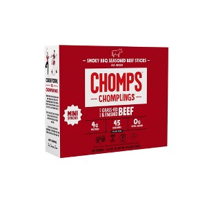 Chomps Snack Sticks Smoky BBQ Beef Meat Sticks - 12oz/24pk - 1 of 4