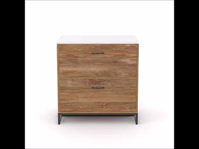 Sindoori Mango 2-Drawer Lateral File Cabinet with White Top