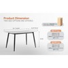 TiramisuBest Modern 55" Rectangular Dining Table, White Ceramic Top with Black Metal Legs for Kitchen & Living Room - 4 of 4
