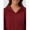 cheibear Women's Zip Up Sweatshirt Robe Hooded Long House Coat Bathrobe Fall Winter - 4 of 4