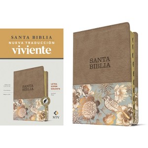 Santa Biblia Ntv, Letra Súper Gigante (Sentipiel, Beige, Índice, Letra Roja) - Large Print (Leather Bound) - 1 of 1