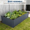 Galvanized Raised Garden Bed Kit w/Cover,Ultimate Raised Beds Extra Deep Metal Planter Raised Beds for Vegetables - 3 of 4