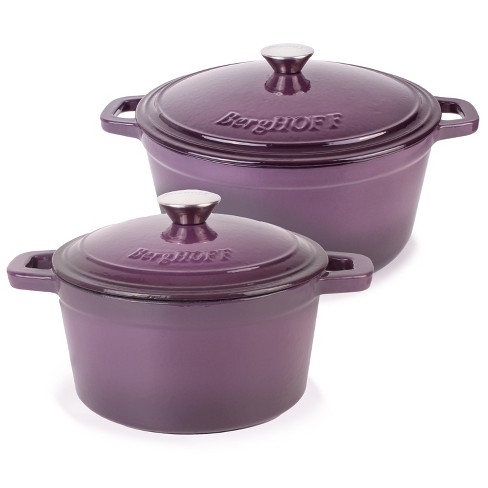 Bruntmor 4.5 Qt Purple Enameled Cast Iron Dutch Oven w/Dual Handles & Lid,  4.5 Qt - Jay C Food Stores