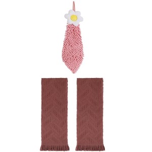 REGALWOVEN 3 Pcs Soft Absorbent Decorative Hand Towel for Bathroom, Kitchen, Hotel - 1 of 4
