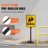 VEVOR Cast Iron Sign Post, 4 ft Portable Heavy Duty Steel Post Sign Holder with Hard Plastic Base & Wheels, U-Channel Sign Stand for Garden - 4 of 4