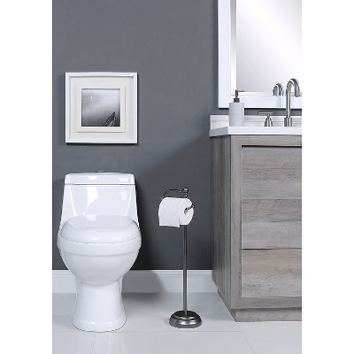 Black Nickel Free Standing Toilet Paper Holder Stand
