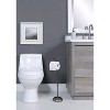SunnyPoint Classic Bathroom Free Standing Toilet Tissue Paper Roll Holder Stand Black Nickel - 3 of 4