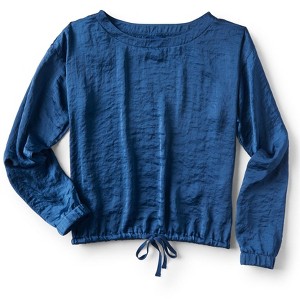 Aeropostale Womens Long Sleeve Knit Blouse, Blue, Medium - 1 of 1
