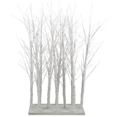 Northlight 4' Led Lighted White Birch Twig Tree Cluster Christmas ...