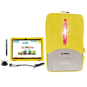 LINSAY 10.1" 64GB Storage New Android 14 Tablet with Kids Defender Case - Red - 1 of 1