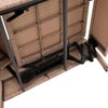 Resenkos Patio Recliner, Outdoor Reclining Chair with Flip-Up Side Table, All-Weather Wicker Metal Frame Chaise with Footrest, Cushions, Beige - 4 of 4