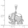 Black Bow Jewelry 14k White Gold Polished and Satin Elephant Pendant, 19mm - 4 of 4