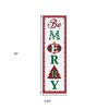 HomeRoots 30" X 9" Green Red And White Christmas Be Merry Iron Hanging Wall Decor - 3 of 4