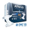 Attends Overnight Extended Wear Brief, Heavy Absorbency, White, Medium (32" - 44"), 18 Count - 3 of 4