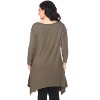 Women's Plus Size 3/4 Sleeve Makayla Tunic Top with Pockets - White Mark - 3 of 3