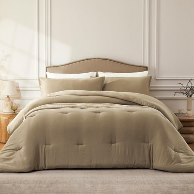 BAGOKIE 2/3PCS Comforter Set with Comforter & Pillowcases
