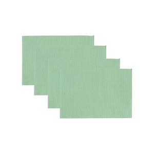 Design Imports Solid Ribbed Placemat Set/4, Cameo Blue - 1 of 3
