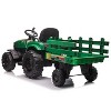 Jojoka 12V Kids Ride-On Tractor with Trailer, Electric Tractor with Dual Motors, LED Lights, USB/MP3, for Ages 3-6 - 4 of 4