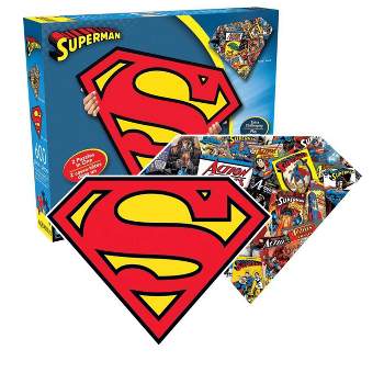 Aquarius Puzzles DC Comics Superman Logo 600 Piece Shaped 2 Sided Jigsaw Puzzle