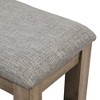 New Classic Furniture, Harrisburg Wood Dining Bench, Walnut - 4 of 4