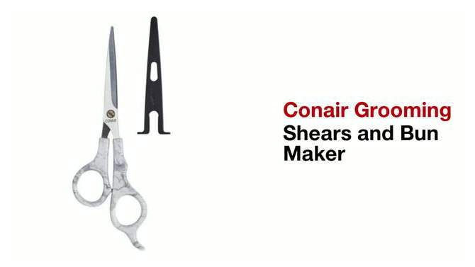 Conair Cararra Marble Shears  with Safety Blade Cover - 5 1/2&#34;, 2 of 7, play video