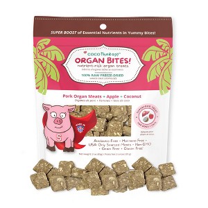 CocoTherapy Organ Bites! Pork Organs + Apples + Coconut - Raw Organ Meat Treat for dogs and cats (3 oz) - 1 of 3