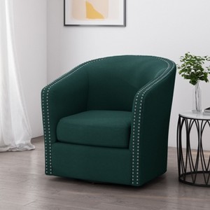 CENGHU Modern Upholstered Swivel Chair,Rolled Arm Modern Accent Chair - 1 of 4