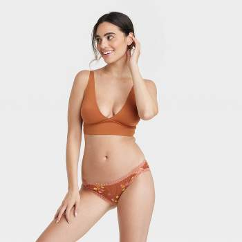 Women's Laser Cut Cheeky Bikini Underwear - Auden™ Caramel S